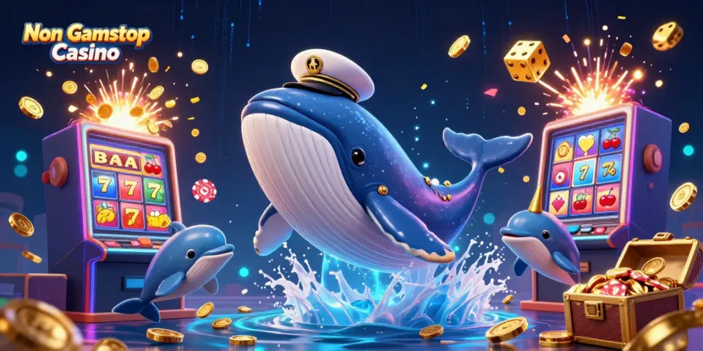 Experience thrilling gameplay at Non Gamstop Casino with whales, dolphins, and jackpot excitement.