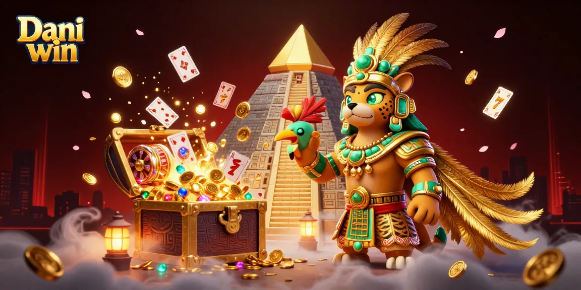 Dhani win captivates players with vibrant lottery games, amidst golden coins and glowing elements.